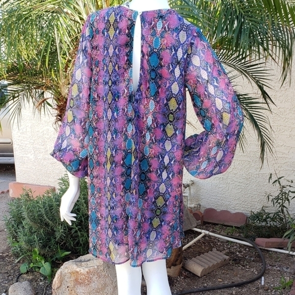 Mumu silhouette with snake rainbow print - Picture 4 of 5